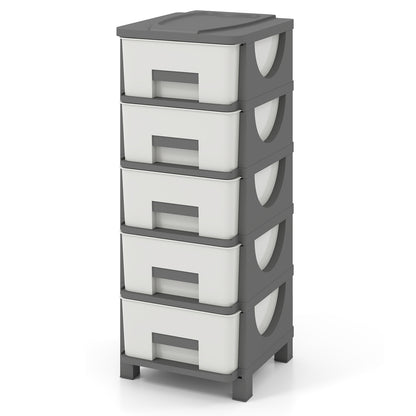 Plastic Storage Organizer, Compact Drawer Cabinet Side Table, Gray Dressers & Chests at Gallery Canada