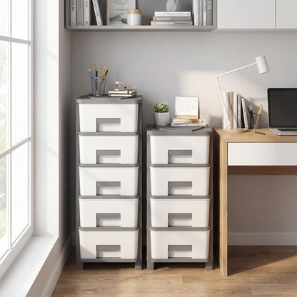 Plastic Storage Organizer, Compact Drawer Cabinet Side Table, Gray Dressers & Chests at Gallery Canada