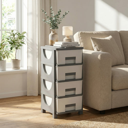 Plastic Storage Drawer Cabinet Side Table