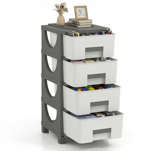 Plastic Storage Drawer Cabinet Side Table
