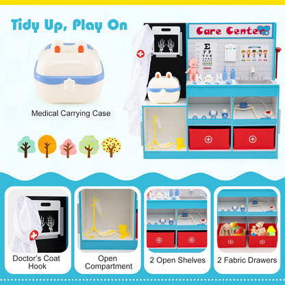 Play Doctor's Office Wood Medical Center Toy Set with Examine Region, Blue Play Kitchen Sets at Gallery Canada