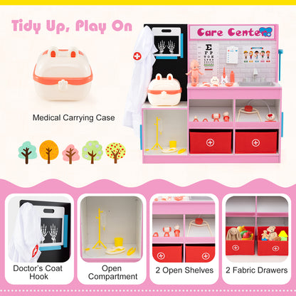 Play Doctor's Office Wood Medical Center Toy Set with Examine Region, Pink Play Kitchen Sets at Gallery Canada