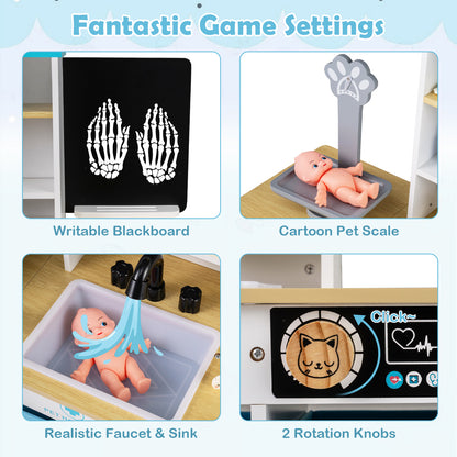 Play Doctor's Office Wood Medical Center Toy Set with Blackboard, White Play Tents & Playhouse at Gallery Canada