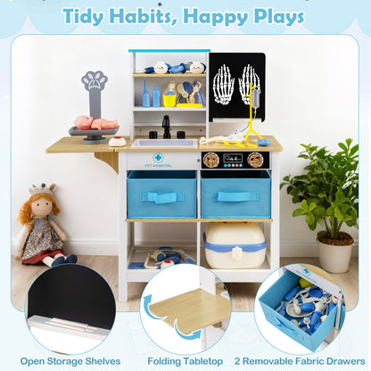 Play Doctor's Office Wood Medical Center Toy Set with Blackboard, White Play Tents & Playhouse at Gallery Canada