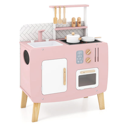 Wooden Play Kitchen For Kids With Stoves, Sink, Faucet & Oven Play Kitchen Sets at Gallery Canada