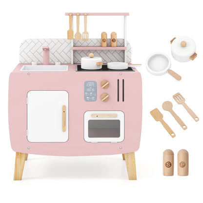 Wooden Play Kitchen For Kids With Stoves, Sink, Faucet & Oven Play Kitchen Sets at Gallery Canada