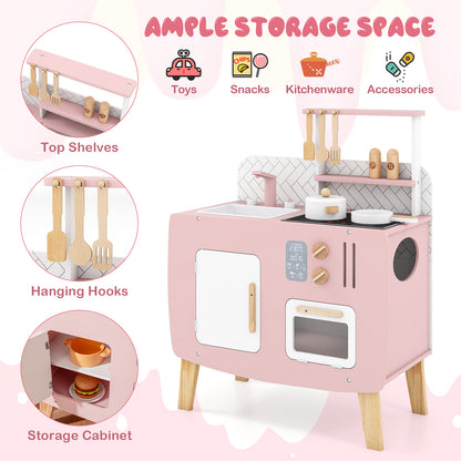 Wooden Play Kitchen For Kids With Stoves, Sink, Faucet & Oven Play Kitchen Sets at Gallery Canada