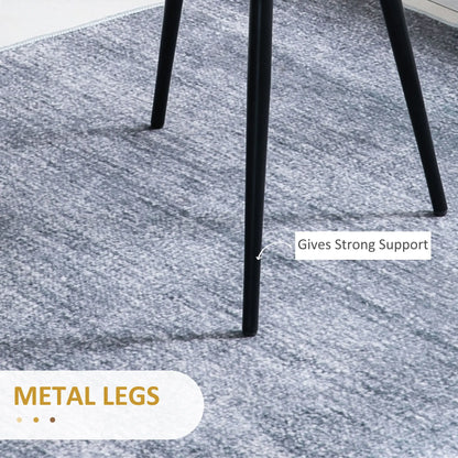 Modern Dining Chairs, Set of 4, Mid-Back Velvet Upholstery, Grey Dining Chairs at Gallery Canada