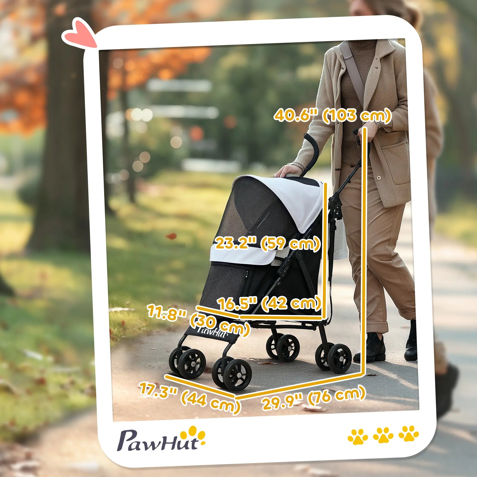 Foldable Dog Stroller, Lightweight, Storage Bag, Cup Holder, Light Grey Dog Bike Trailers & Strollers at Gallery Canada