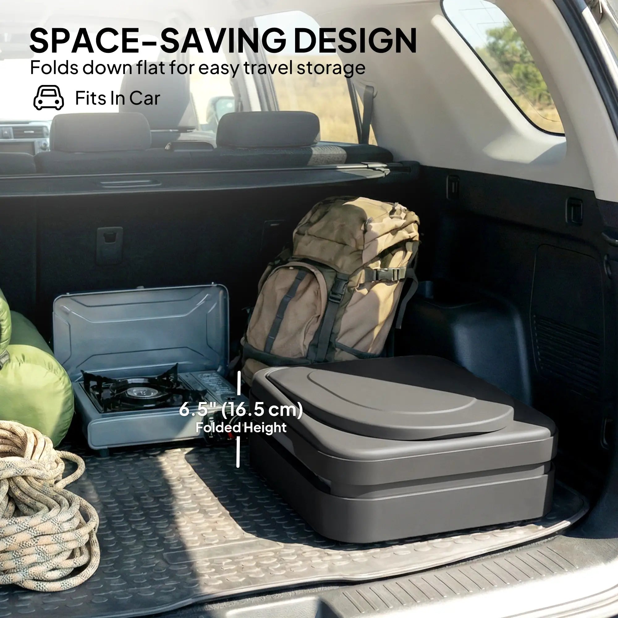 Portable Toilet, Foldable Porta Potty, 12 Coagulant Packets Camping Toilets at Gallery Canada