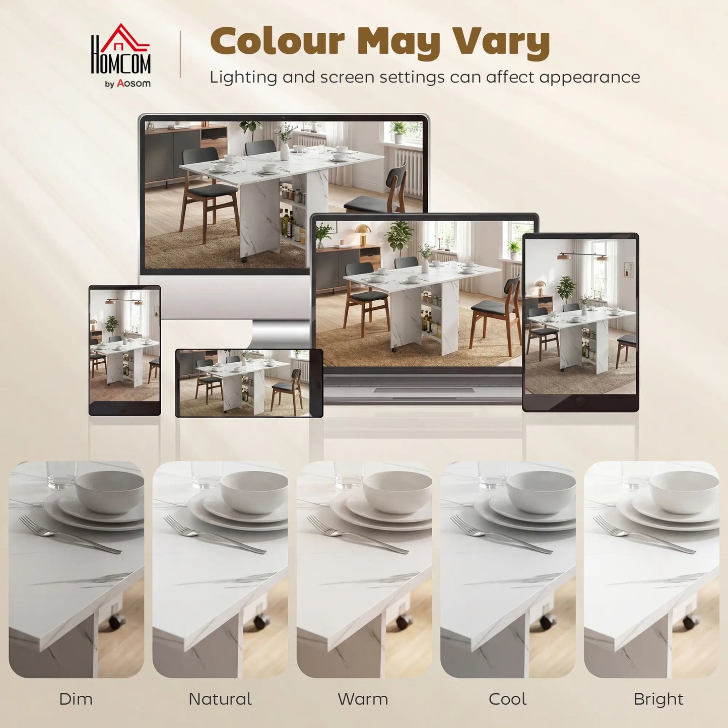 Extendable Dining Table, Marble White, Collapsible With Shelves, White Dining Tables at Gallery Canada