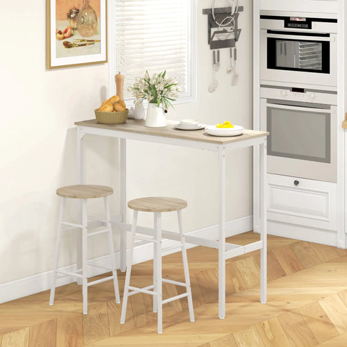 3-Piece Counter Height Bar Table And Chairs Set For 2