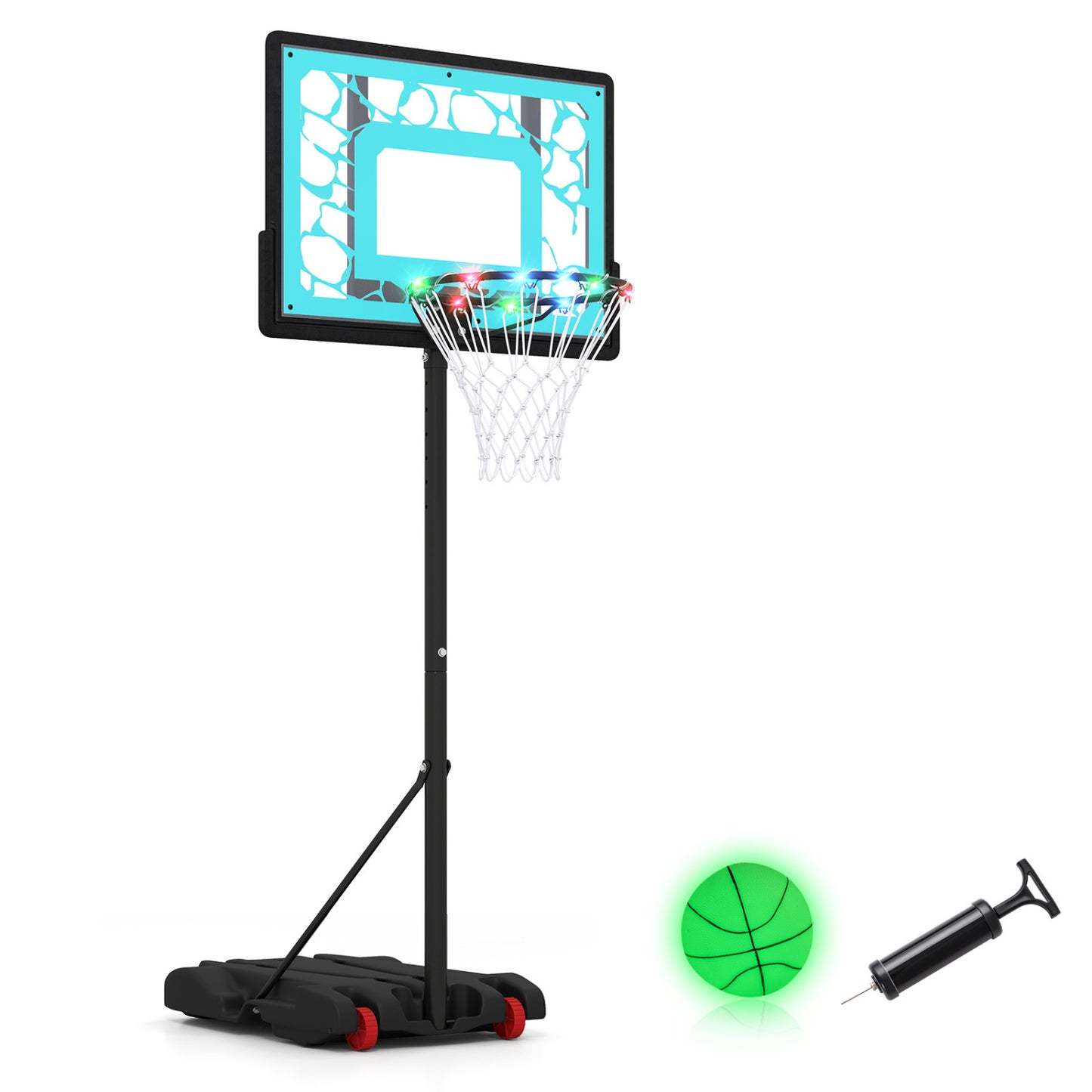 LED Pool Basketball Hoop for Driveway Night Training