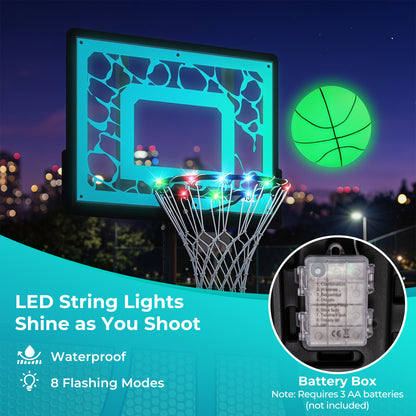 LED Pool Basketball Hoop for Driveway Night Training