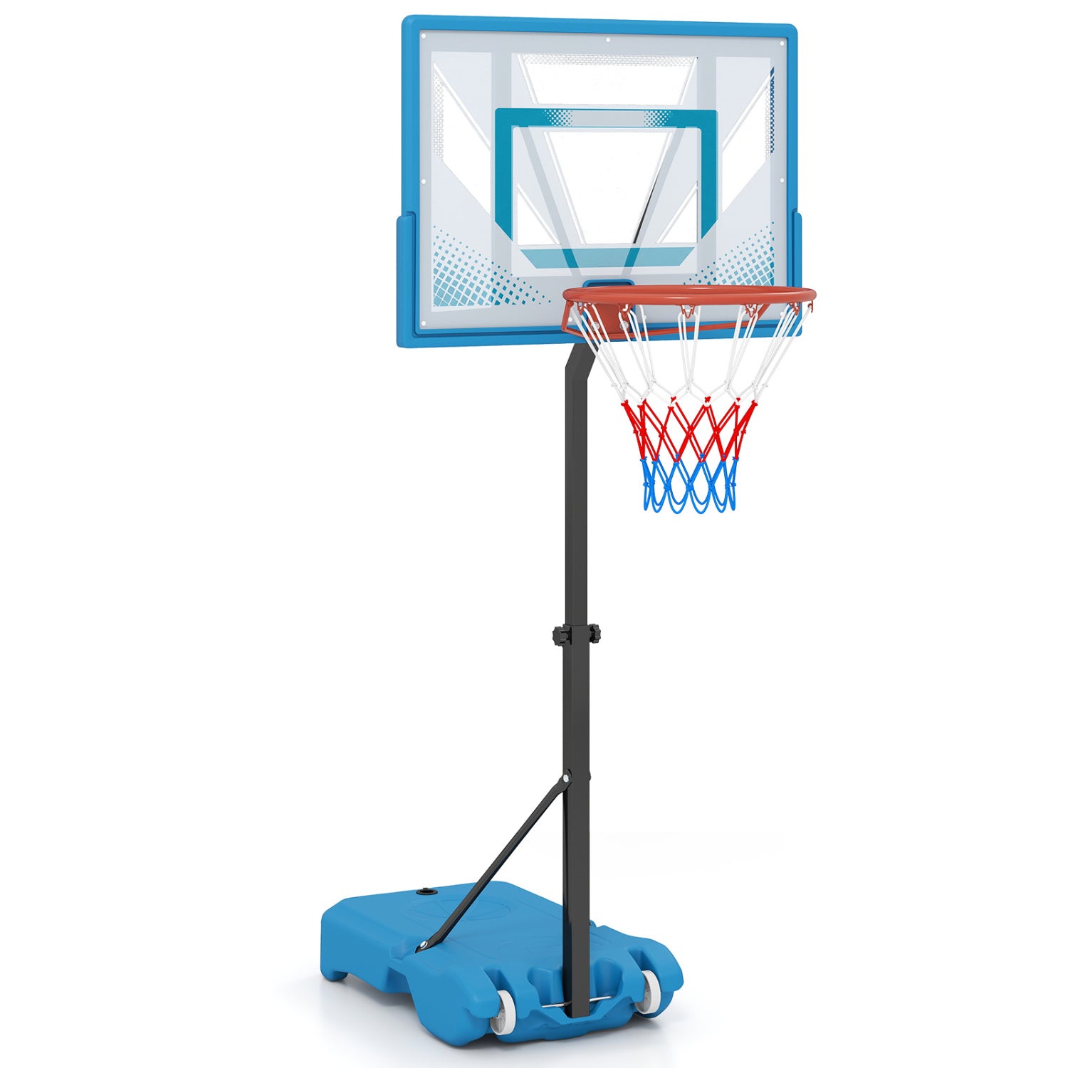 Pool Basketball Hoop, 3-Level Adjustable, Blue Sport Equipments Blue at Gallery Canada