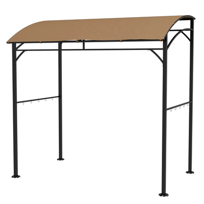 7' x 5' Garden Grill Canopy, Steel Frame, Dark Brown BBQ Grill Gazebos Dark Brown at Gallery Canada