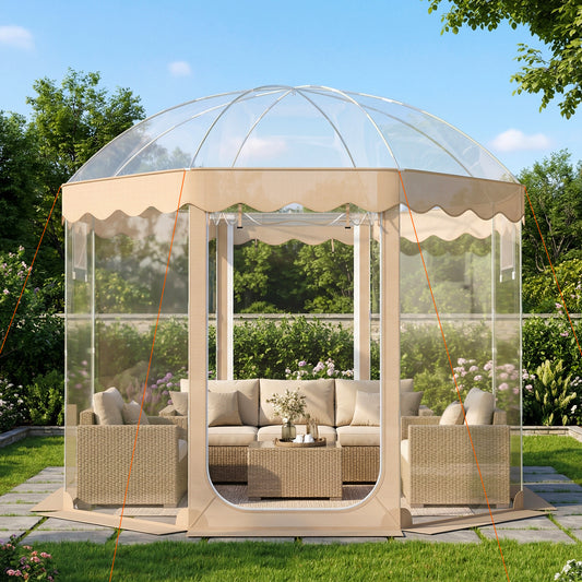 Pop Up Bubble Tent 10x10 FT for 8-10 People Weatherproof Pod with 540° Panoramic Clear PVC Tents Options at Gallery Canada