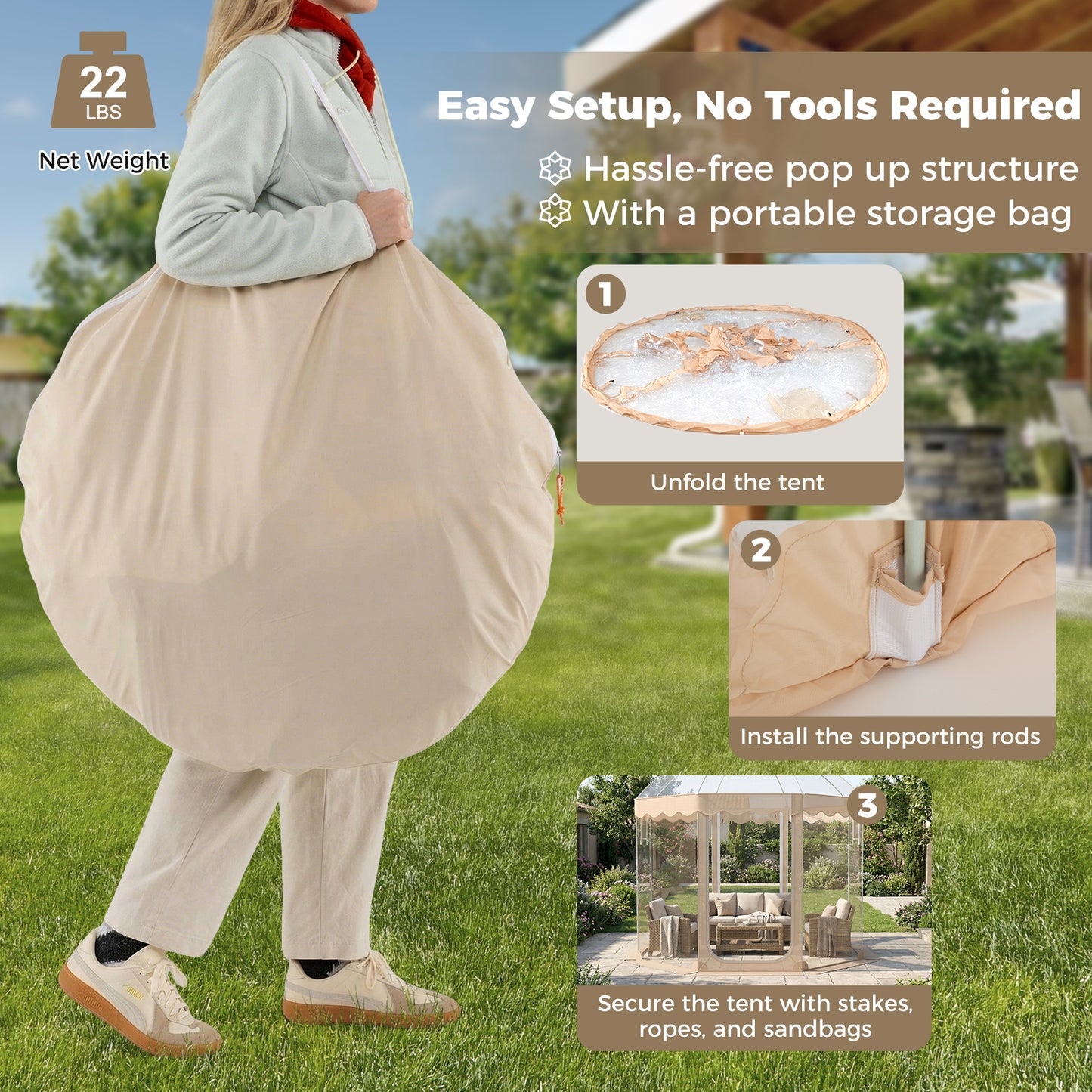 Pop Up Bubble Tent 10x10 FT for 8-10 People Weatherproof Pod with 540° Panoramic Clear PVC Tents at Gallery Canada
