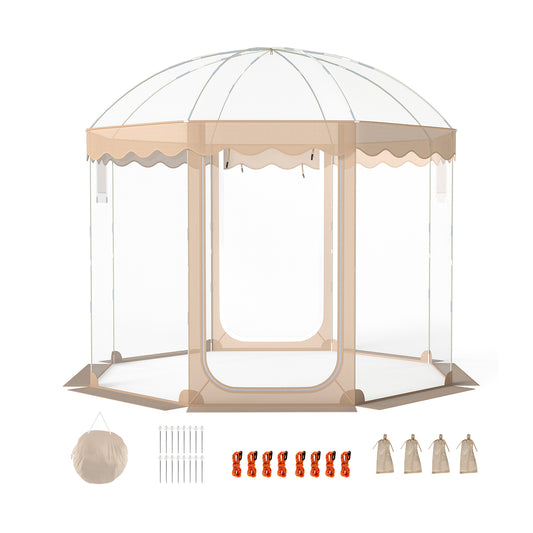 Pop Up Bubble Tent 10x10 FT for 8-10 People Weatherproof Pod with 540° Panoramic Clear PVC Tents Options at Gallery Canada