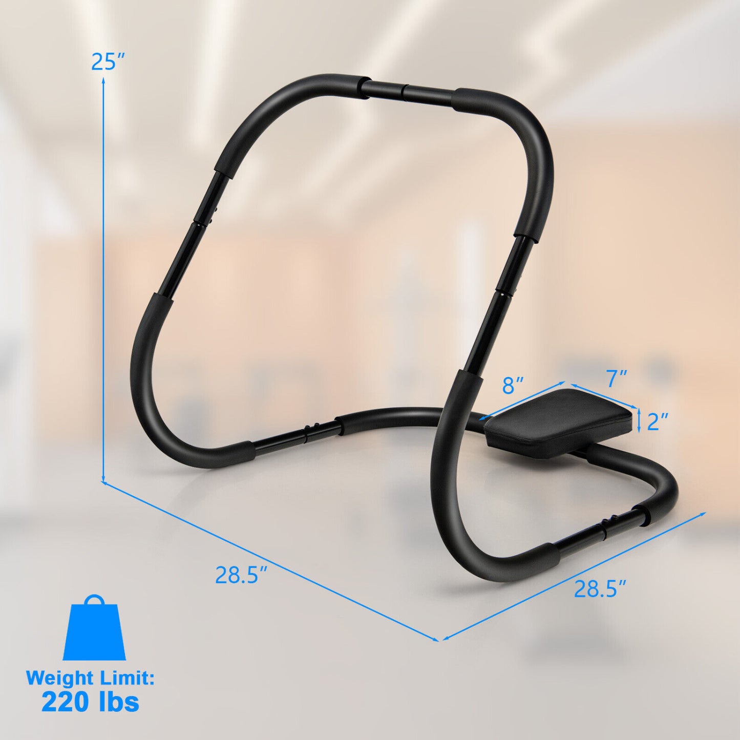 Portable Ab Trainer, Fitness Crunch Exerciser With Headrest, Black Benches Racks & Bars at Gallery Canada