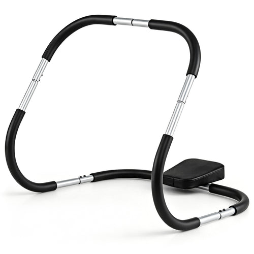 Portable AB Trainer, Headrest, Foam Handle, Silver