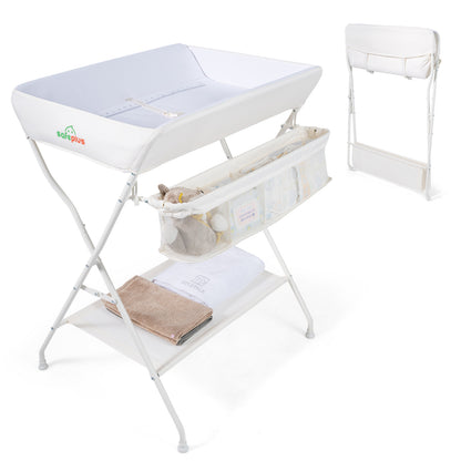 Portable Baby Change Table, Folding Nursery Organizer, Beige Changing Tables Beige at Gallery Canada