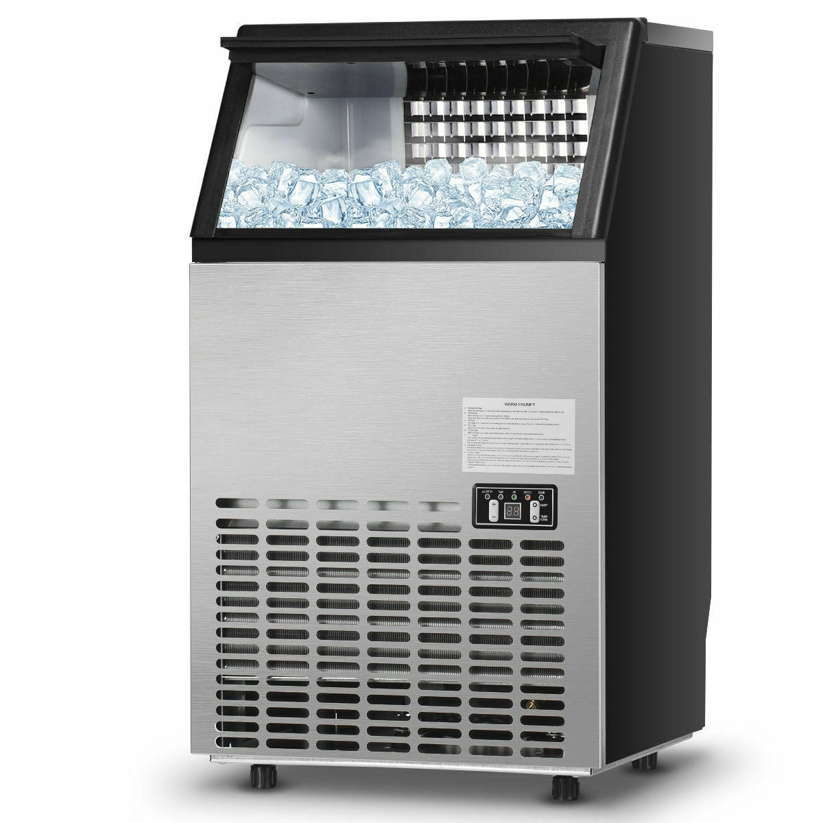 Portable Stainless Steel Commercial Ice Maker, Black Ice Makers Black at Gallery Canada