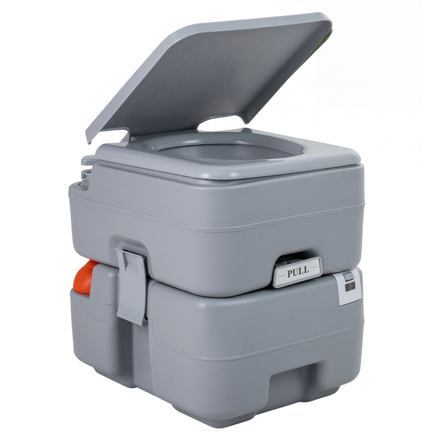 Portable Camping Toilet 22 L Detachable Waste Tank, Gray Portable Toilets & Showers Gray at Gallery Canada