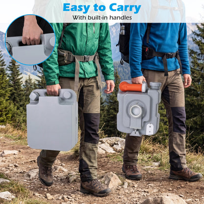Portable Camping Toilet 22 L Detachable Waste Tank, Gray
