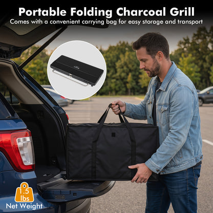 Portable Charcoal Grill with Detachable Legs Adjustable Grate and Carrying Bag Outdoor Grills at Gallery Canada