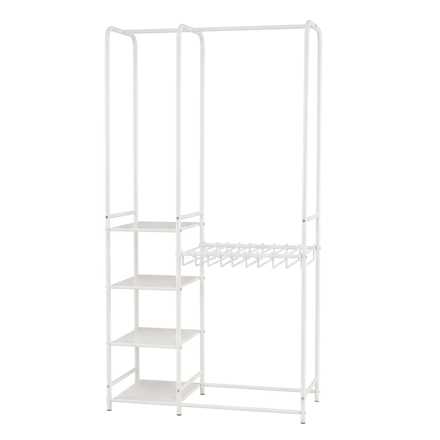 Portable Closet With Pants Hangers, 2 Hanging Rods, 4 Shelves, White Clothing & Closet Storage White at Gallery Canada