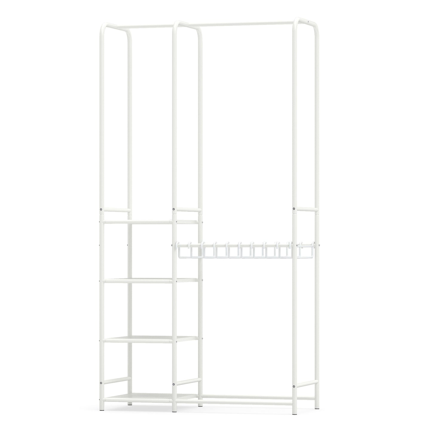 Portable Closet With Pants Hangers, 2 Hanging Rods, 4 Shelves, White Clothing & Closet Storage White at Gallery Canada