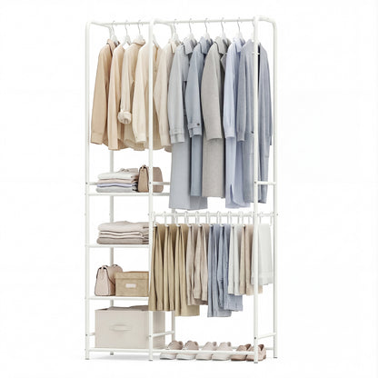 Portable Closet With Pants Hangers, 2 Hanging Rods, 4 Shelves, White Clothing & Closet Storage at Gallery Canada