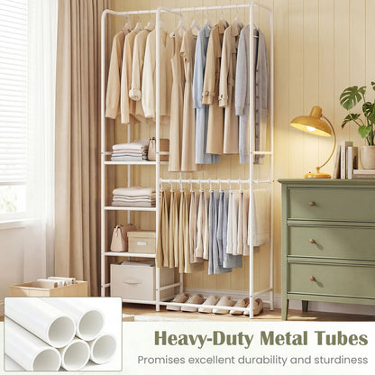 Portable Closet With Pants Hangers, 2 Hanging Rods, 4 Shelves, White Clothing & Closet Storage at Gallery Canada