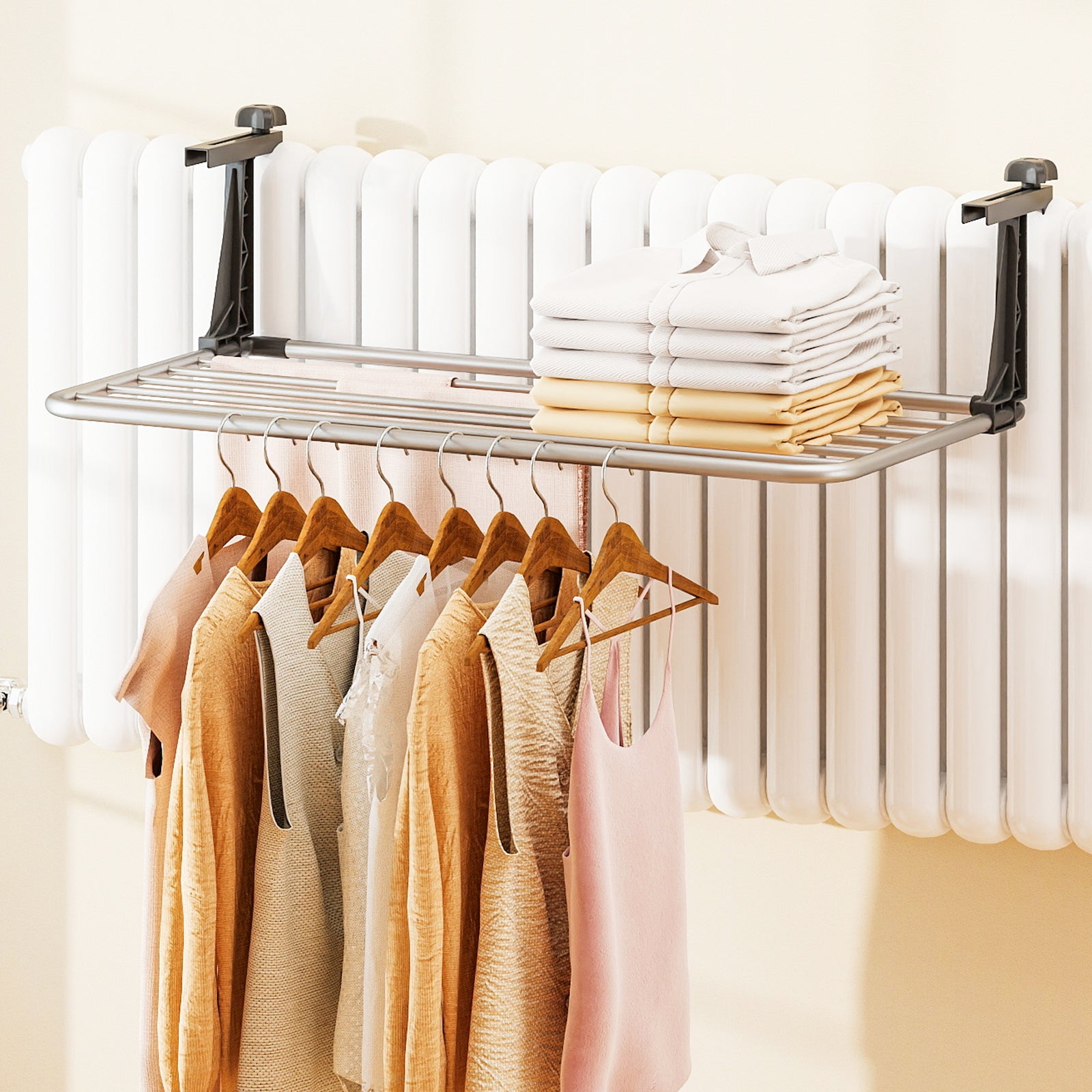 Portable Clothes Drying Rack Aluminum Towel Rack with Adjustable and Foldable Brackets Drying Racks at Gallery Canada