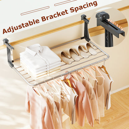 Portable Clothes Drying Rack Aluminum Towel Rack with Adjustable and Foldable Brackets Drying Racks at Gallery Canada