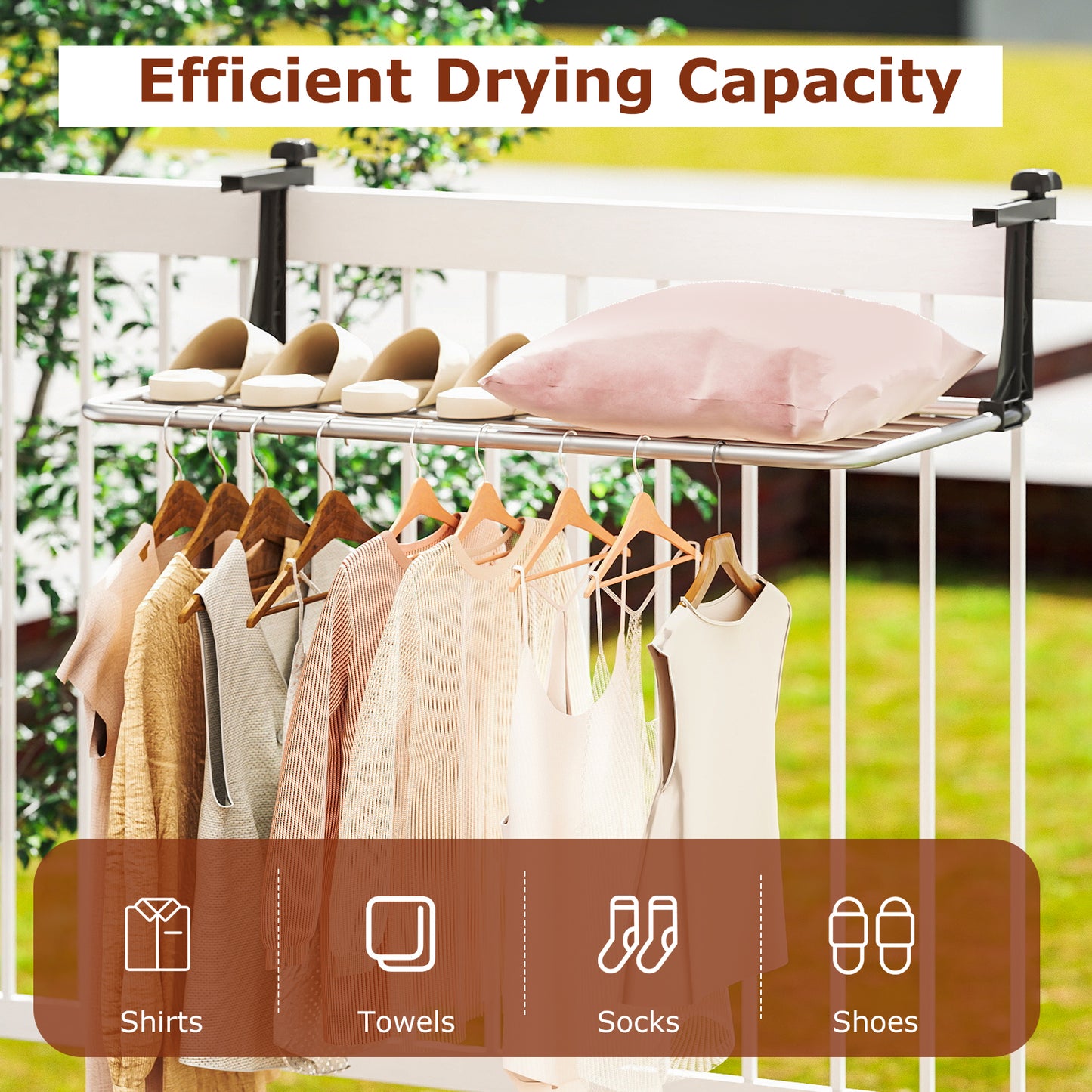 Portable Clothes Drying Rack Aluminum Towel Rack with Adjustable and Foldable Brackets Drying Racks at Gallery Canada