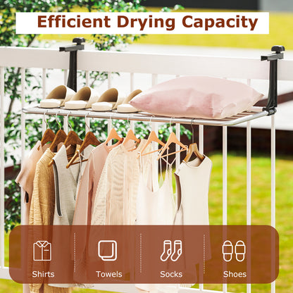 Portable Clothes Drying Rack Aluminum Towel Rack with Adjustable and Foldable Brackets Drying Racks at Gallery Canada