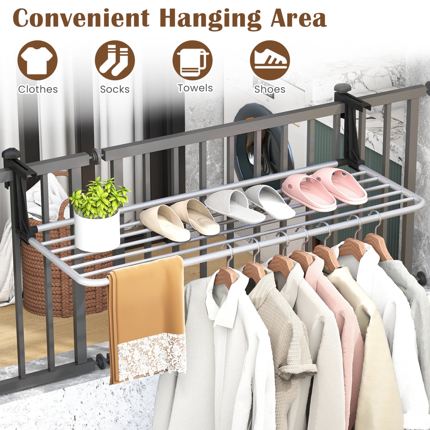 Portable Extendable Clothes Drying Rack, Aluminum Frame Drying Racks at Gallery Canada