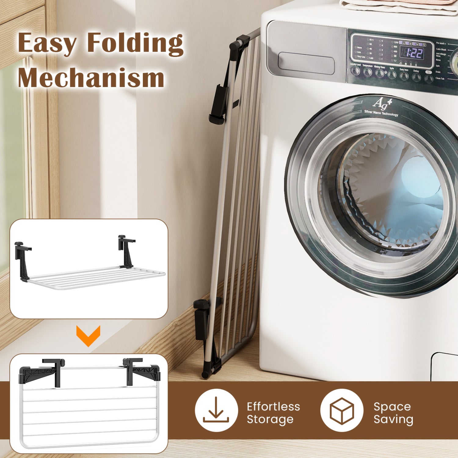 Portable Extendable Clothes Drying Rack, Aluminum Frame Drying Racks at Gallery Canada