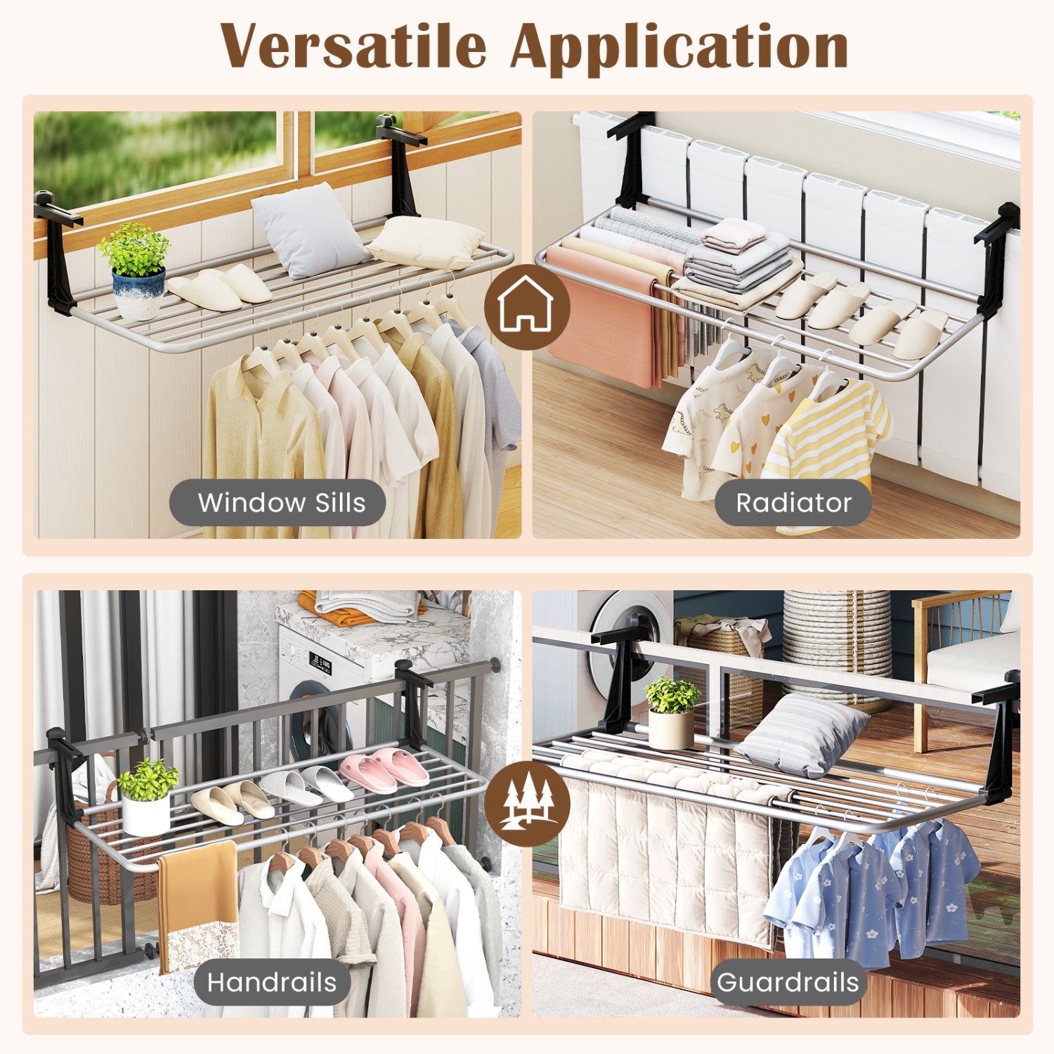 Portable Extendable Clothes Drying Rack, Aluminum Frame Drying Racks at Gallery Canada
