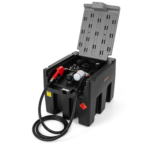 Portable Diesel Tank, 200 L, 50 L/Min Flow, Black