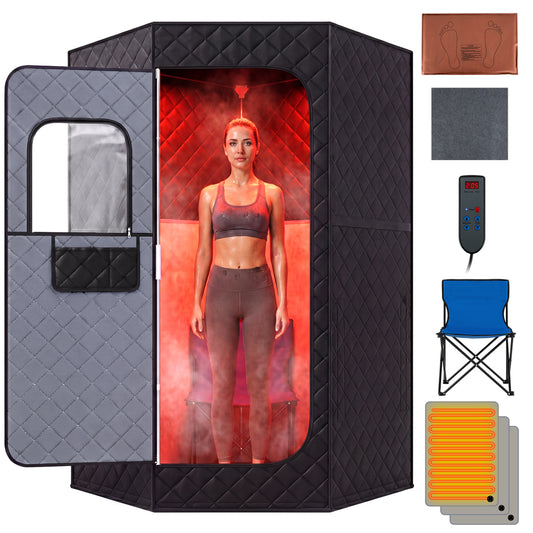 Portable Far Infrared Sauna Box Tent, Black Sauna Black at Gallery Canada