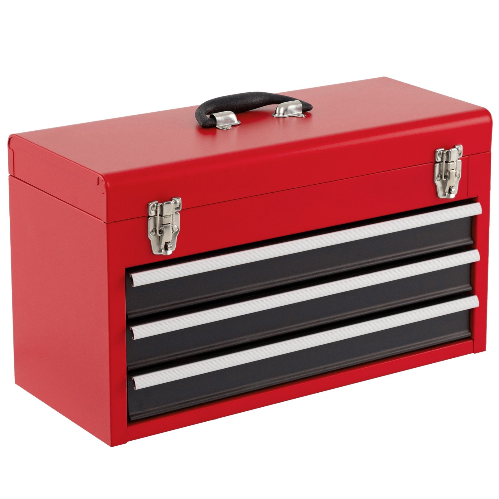Portable Garage Mechanic Tool Cabinet Box with 3 Drawers, Black & Red Garages Black & Red at Gallery Canada