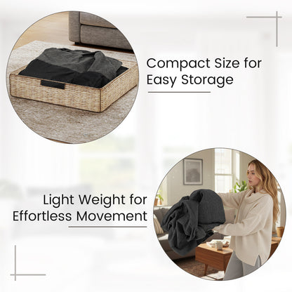 Portable L-Shaped Inflatable Lazy Sofa with Detachable Cover, Gray