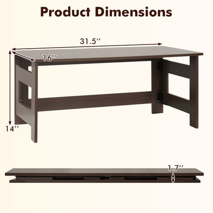 Portable Low Floor Table with Foldable Legs for Living Room, Brown Coffee Tables at Gallery Canada