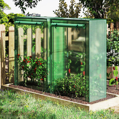 Portable Mini Greenhouse with Roll-Up Zippered Door, Green Greenhouses at Gallery Canada