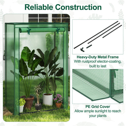 Portable Mini Greenhouse with Roll-Up Zippered Door, Green Greenhouses at Gallery Canada