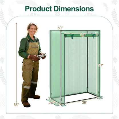 Portable Mini Greenhouse with Roll-Up Zippered Door, Green Greenhouses at Gallery Canada