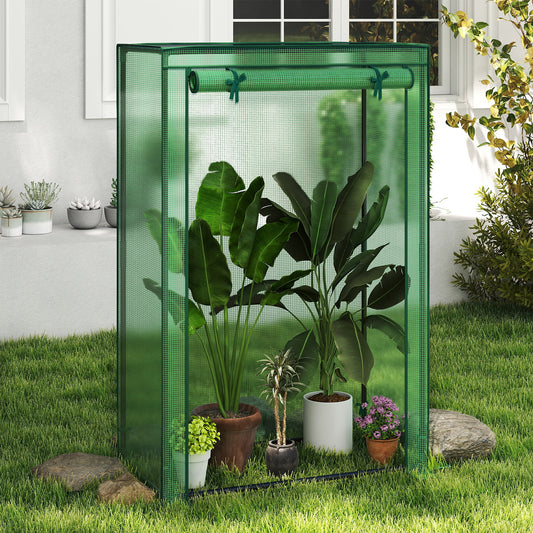Portable Mini Greenhouse with Roll-Up Zippered Door, Green Greenhouses Green at Gallery Canada
